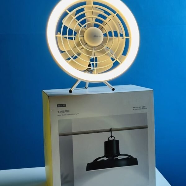 JISULIFE FA17 Rechargeable Fan with LED Light & Table Tripod I Raiyaan Exclusive shop